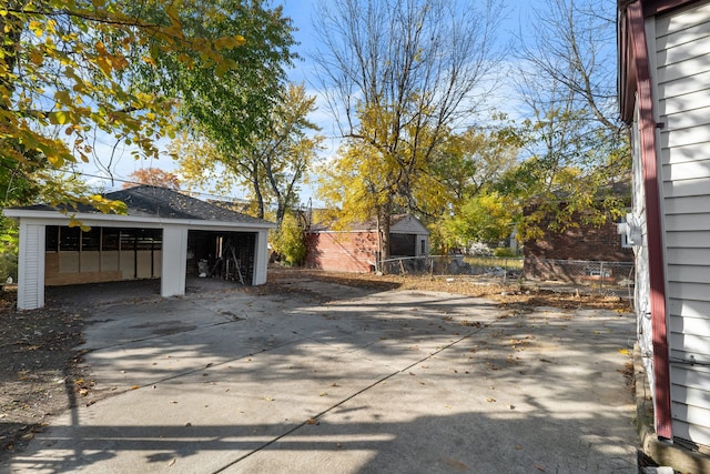 view of patio / terrace featuring a carport