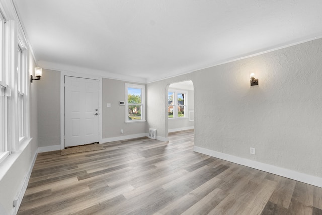 entrance foyer with hardwood / wood-style flooring