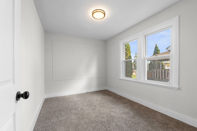 view of carpeted spare room