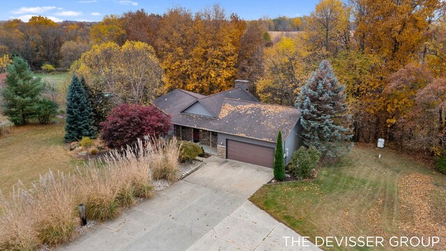 2766 48th Ave, Zeeland, MI 49464 - view from above of property featuring a heavily wooded area