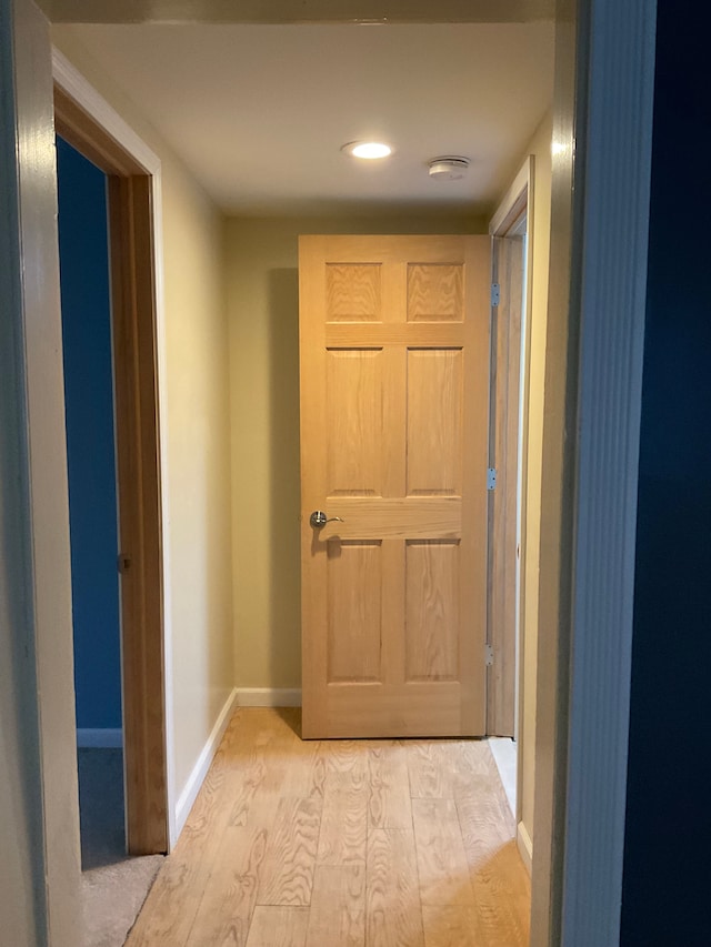 hallway featuring light hardwood / wood-style floors