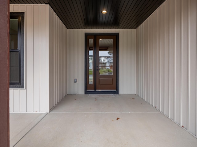 view of doorway to property