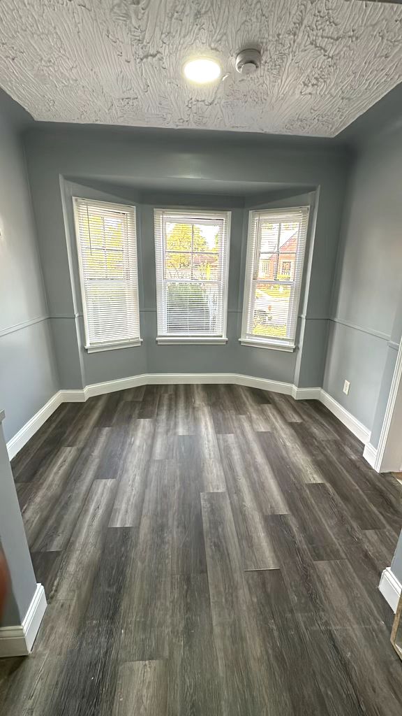 unfurnished room featuring dark hardwood / wood-style floors