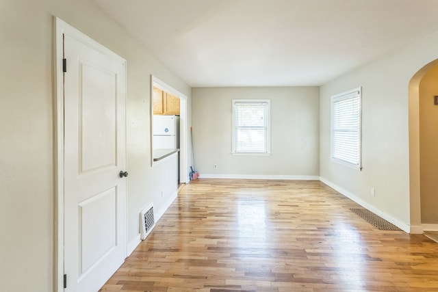 interior space with light wood-type flooring