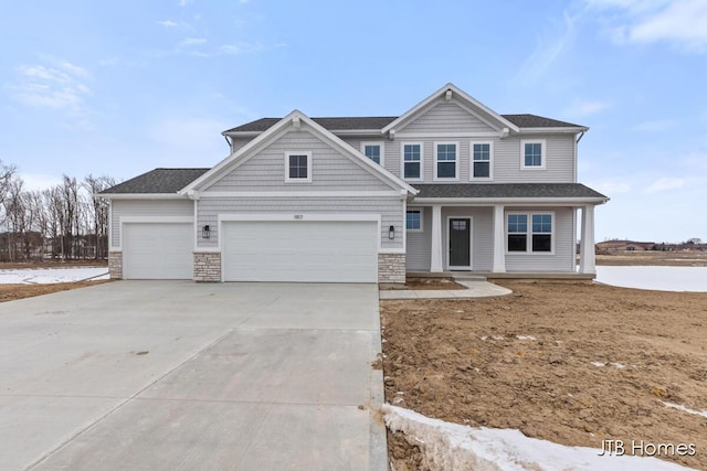 view of front of home featuring a garage