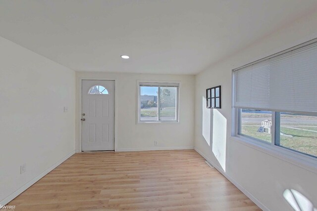 entryway featuring light wood-type flooring