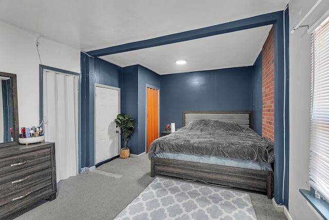 view of carpeted bedroom