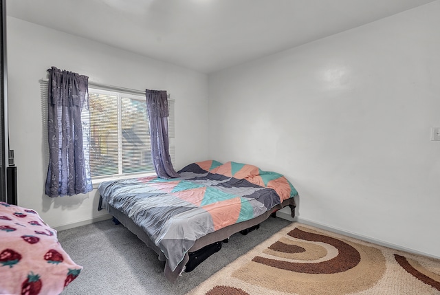 bedroom with carpet floors