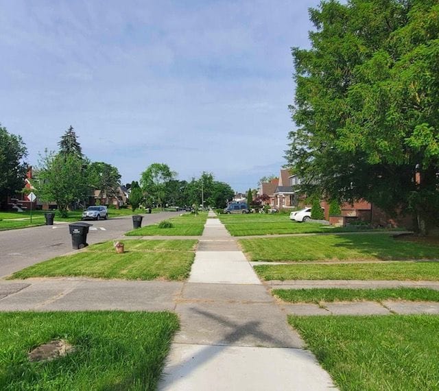 exterior space with a lawn