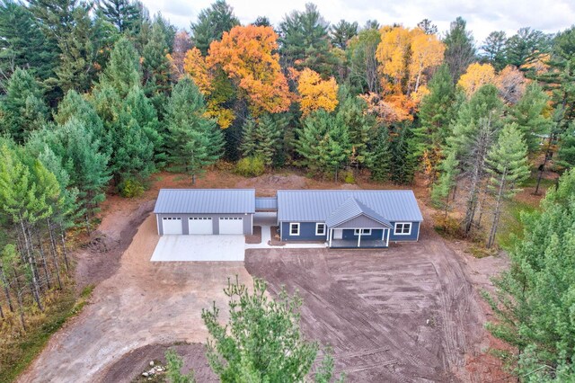 2210 Fox Run Rd, West Branch, MI 48661 - aerial view of property and surrounding area featuring a forest