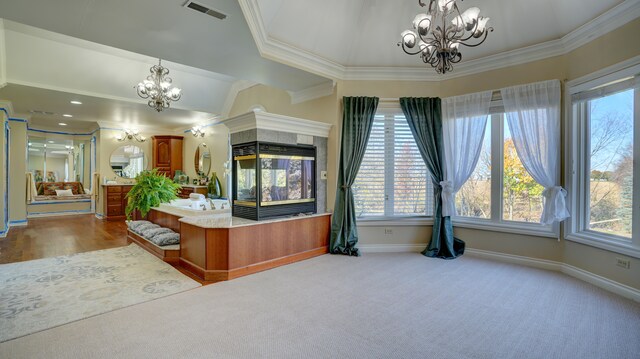 5280 O Connor Pass, Swartz Creek, MI 48473 - interior space with a chandelier and crown molding
