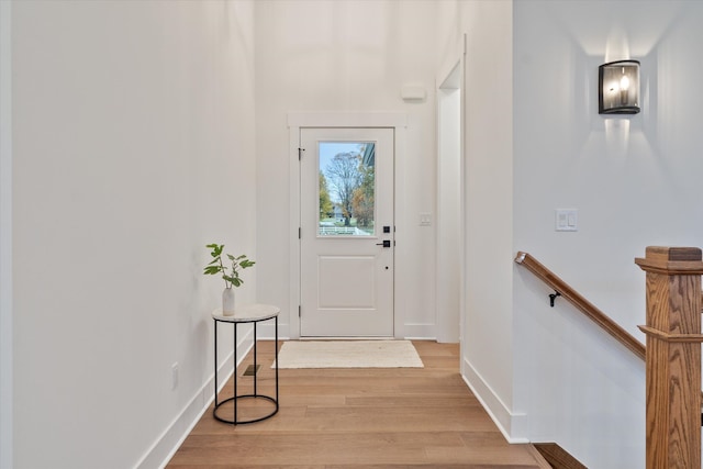 entryway featuring light hardwood / wood-style floors