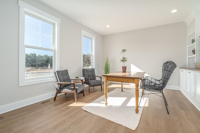 2680 Ashford Trl, Portage, MI 49024 - office with light wood-style floors, baseboards, and recessed lighting
