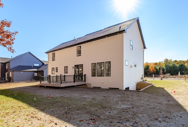 2680 Ashford Trl, Portage, MI 49024 - back of house with a wooden deck