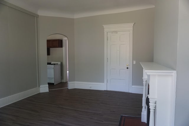 interior space featuring dark hardwood / wood-style floors