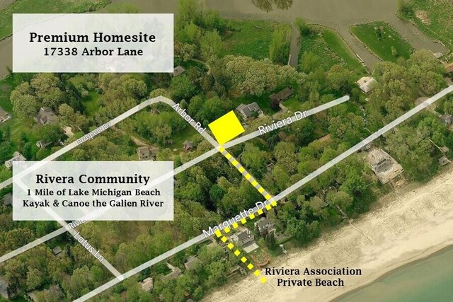 17388 Arbor Ln, New Buffalo, MI 49117 - bird's eye view