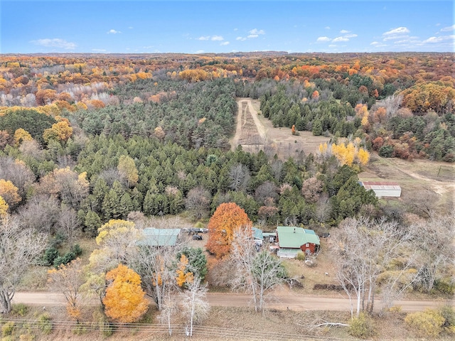 drone / aerial view with a rural view