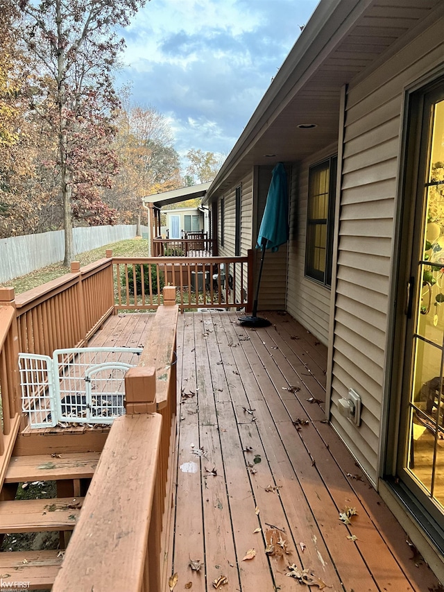 view of wooden terrace