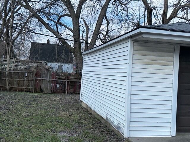 exterior space with a storage unit