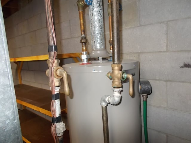 utilities featuring gas water heater