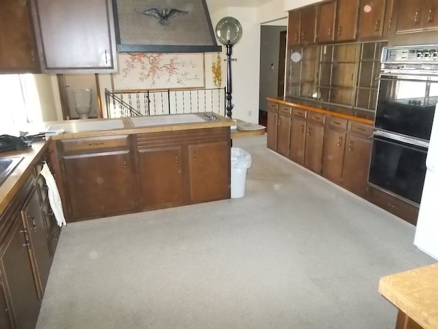 1164 Mary Jane Cir, Caro, MI 48723 - kitchen featuring electric stovetop and brown cabinets