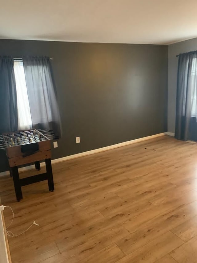 empty room featuring light hardwood / wood-style floors