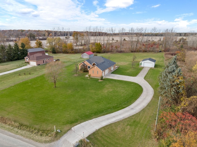 drone / aerial view featuring a rural view