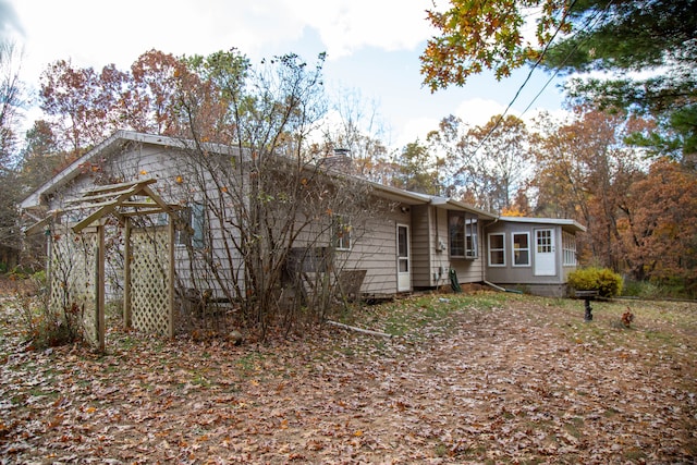 view of back of property