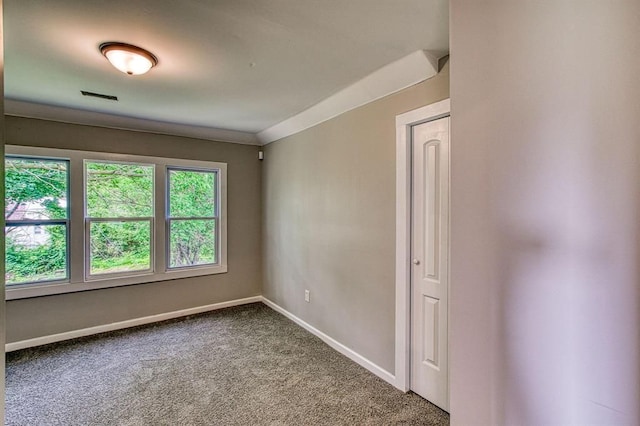 view of carpeted spare room