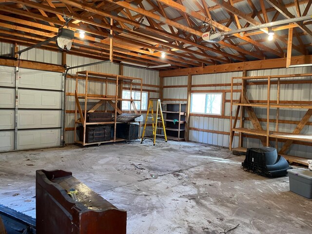 7468 W 6 1/2 Mile Rd, Irons, MI 49644 - garage with metal wall