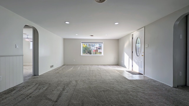 view of carpeted empty room