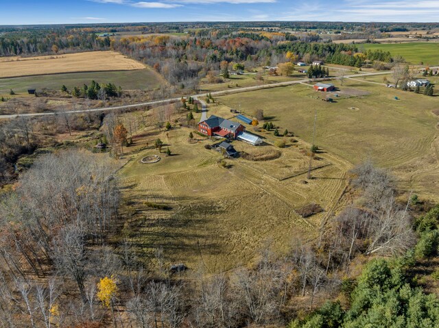 381 S Lorenz Rd, Tawas City, MI 48763 - aerial overview of property's location with rural landscape
