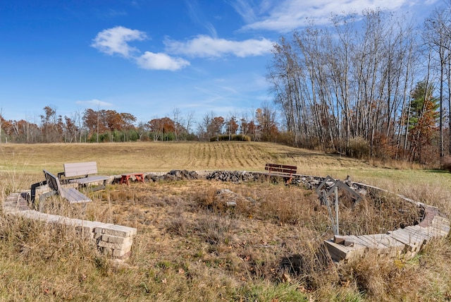 view of yard featuring a rural view