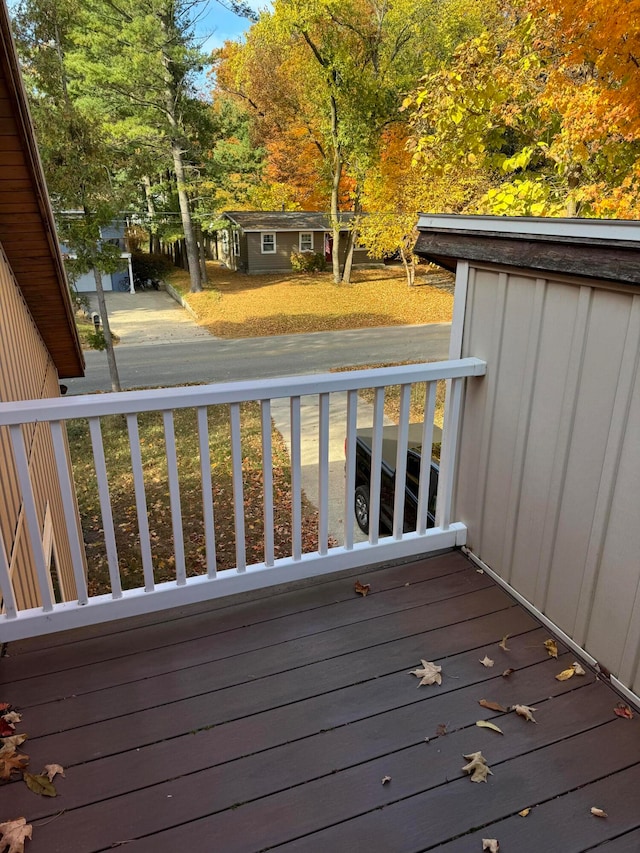 view of wooden deck