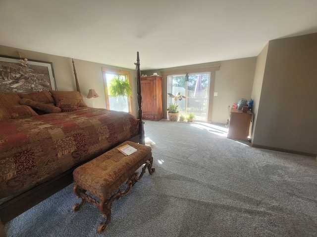 bedroom with carpet