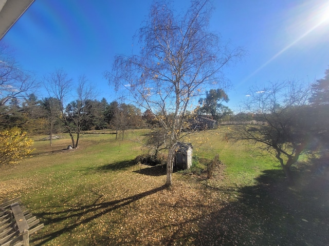 view of yard featuring a rural view