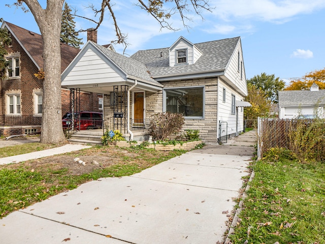 view of front of home featuring a porch