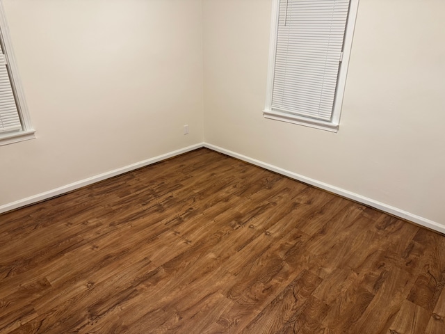 empty room featuring hardwood / wood-style floors