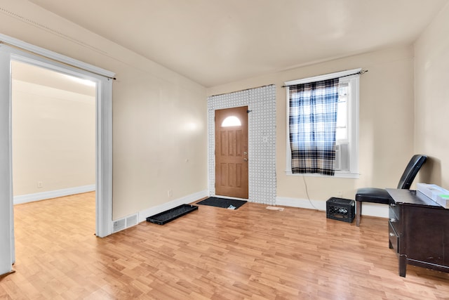 entryway featuring light wood-type flooring