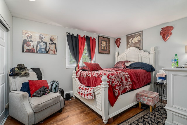 bedroom featuring hardwood / wood-style floors