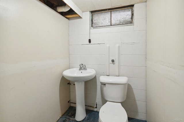 bathroom featuring toilet and sink