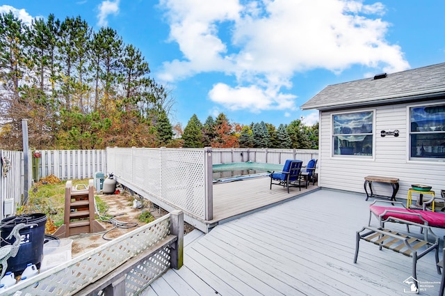 view of wooden deck