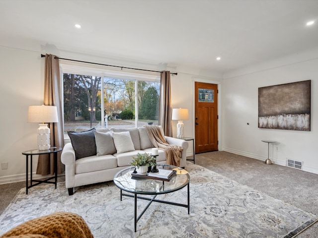 view of carpeted living room