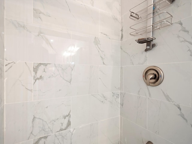 interior details with tiled shower