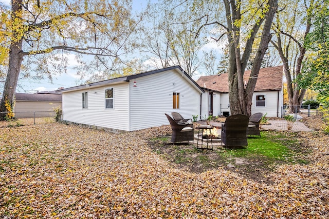 rear view of house featuring a patio area