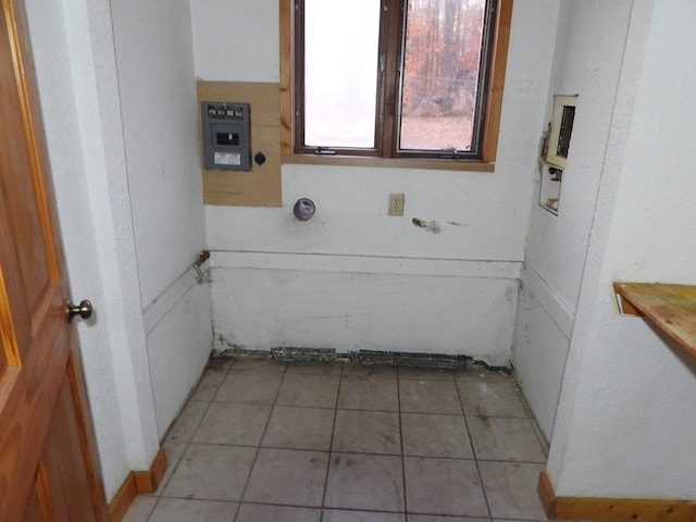 bathroom with tile patterned flooring