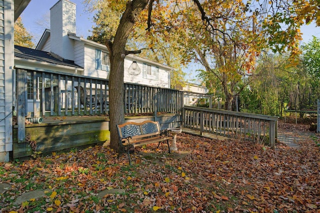 view of wooden terrace