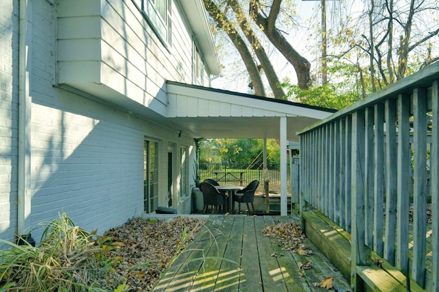 view of wooden terrace