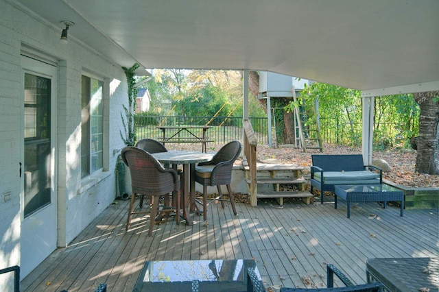 view of wooden terrace