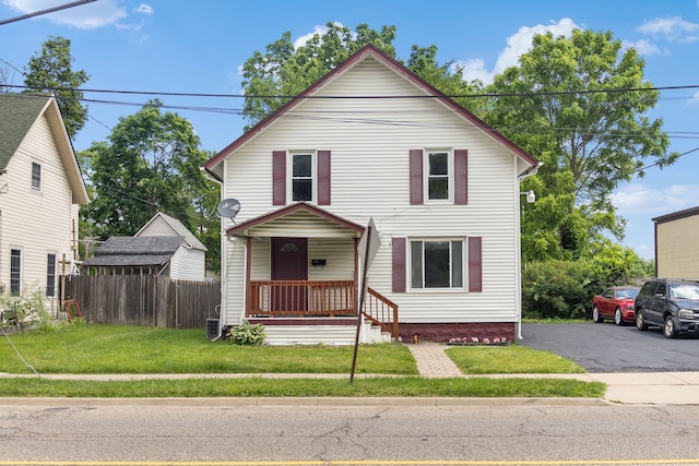 view of front property with a front yard